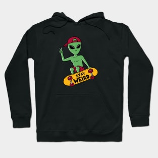 Alien and skate Hoodie